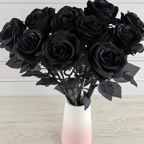 Bouquet de 10 roses noires