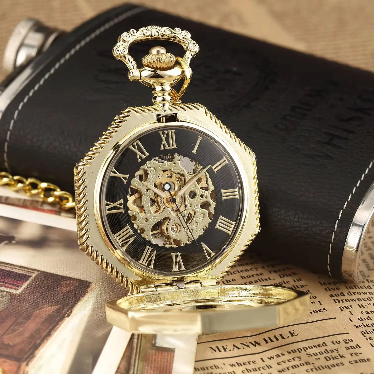 Montre de poche squelette