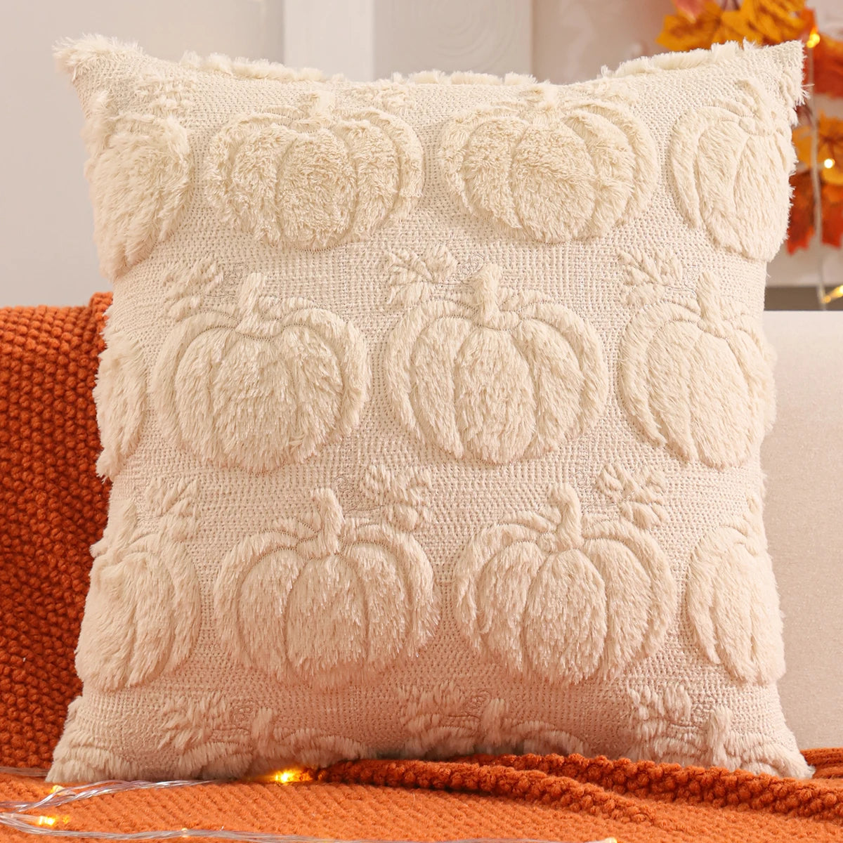Housse de coussin Halloween tuftée