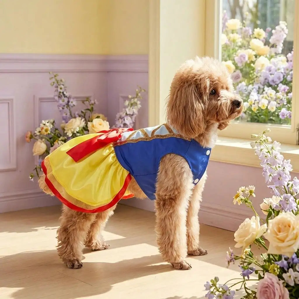 Robe de princesse des neiges pour chien