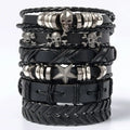 Lot de bracelets punk tête de mort