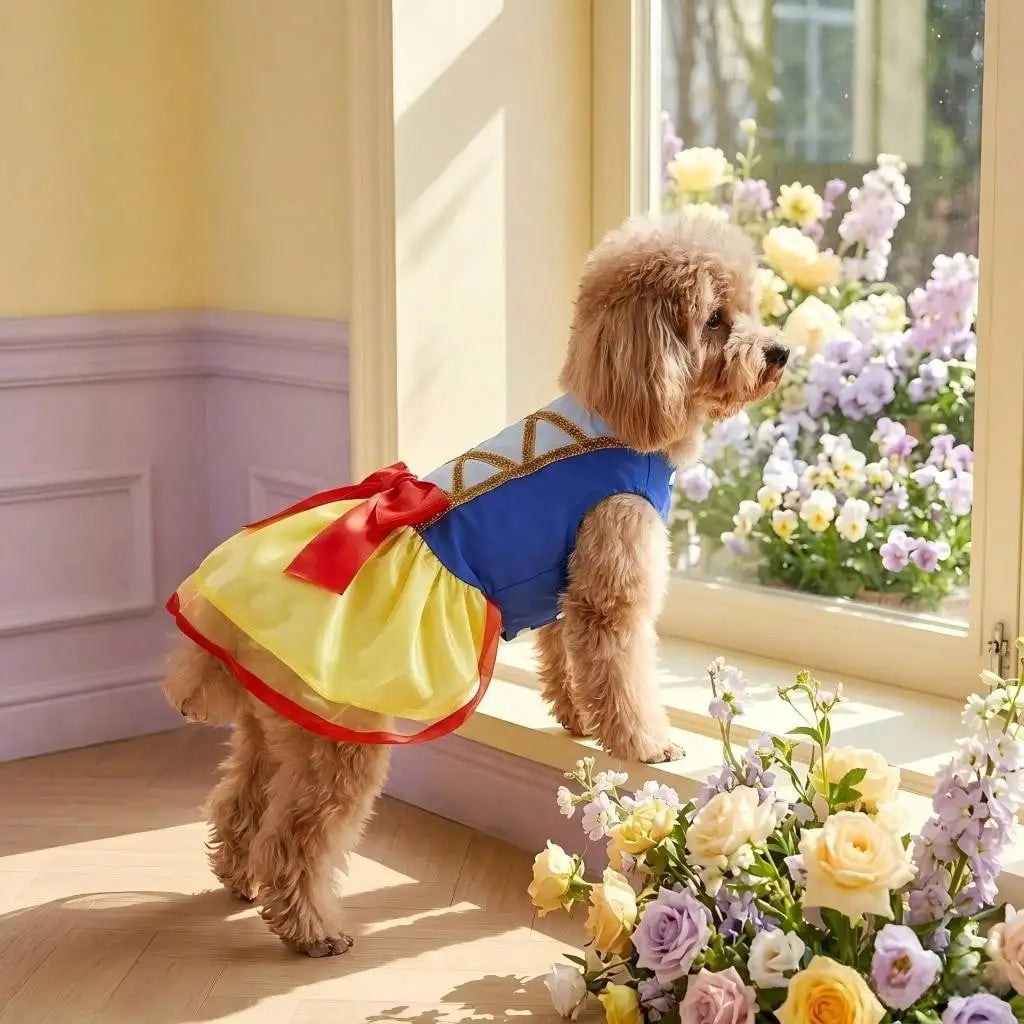 Robe de princesse des neiges pour chien