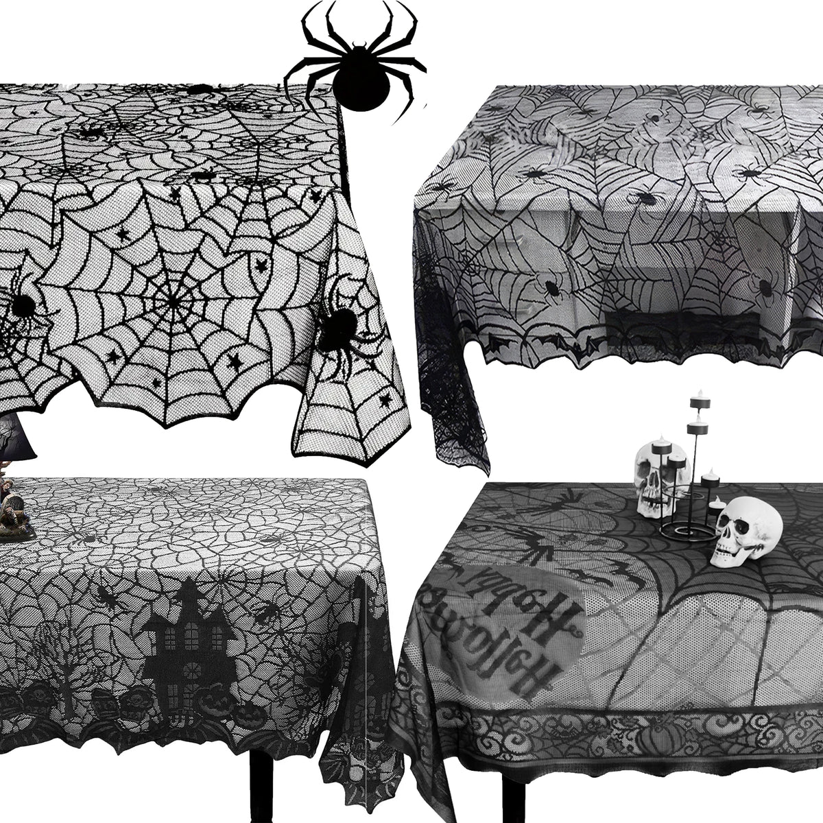 Nappe en dentelle toile d'araignée
