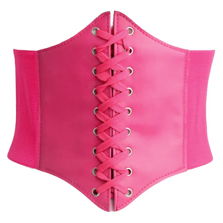 Ceinture corset à lacets noire