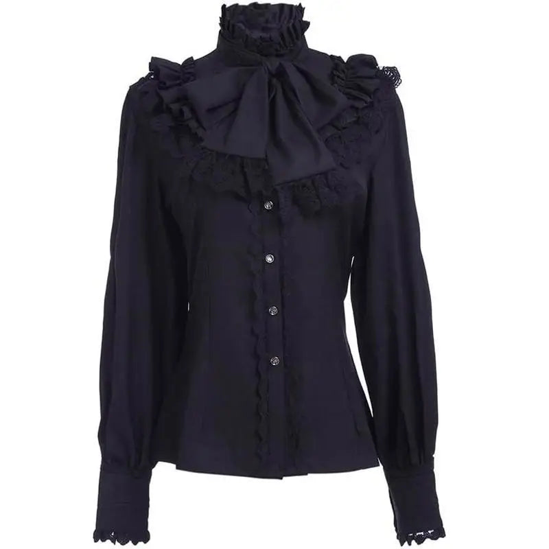 Blouse victorienne à jabot